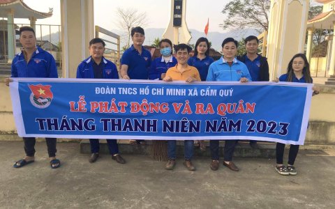 Đoàn xã Cẩm Quý tổ chức Lễ phát động và ra quân Tháng Thanh niên năm 2023